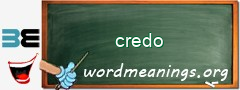 WordMeaning blackboard for credo